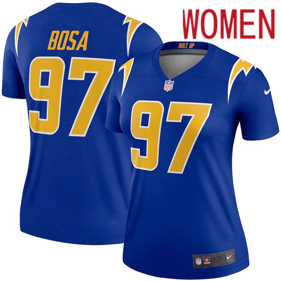 Women Los Angeles Chargers 97 Joey Bosa Nike Royal 2nd Alternate Legend NFL Jersey
